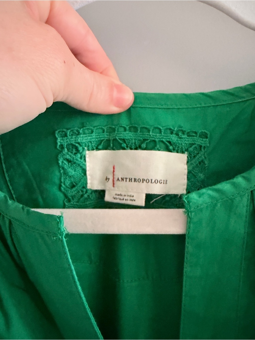 Green Eyelet Midi Dress - Classic Women's Summer Dress - Picture 3 of 3